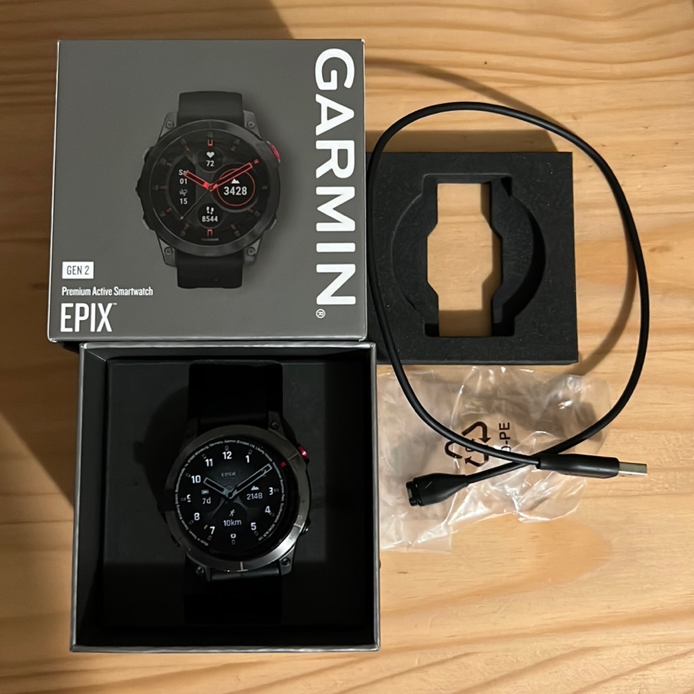 Garmin Epix (Gen 2) sapphire multi sport GPS watch in like new condition